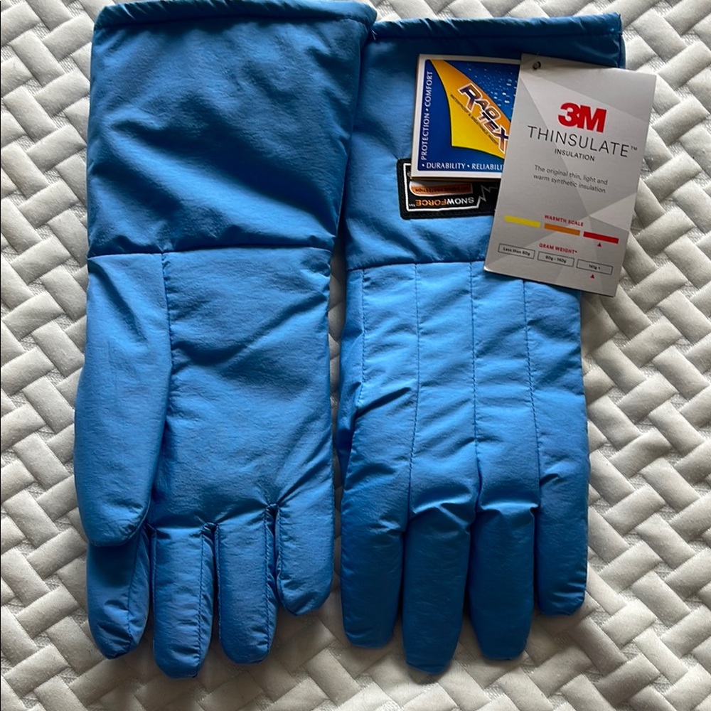 3M Thinsulate Blue Insulated SKI or Snow Sport Gloves for Cold Weather